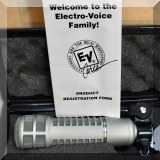 E08. EV Broadcast RE-20 microphone.